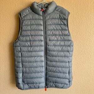 NWT Save The Duck Animal Free Puffer Vest Charlotte Glacier Blue Women Size S